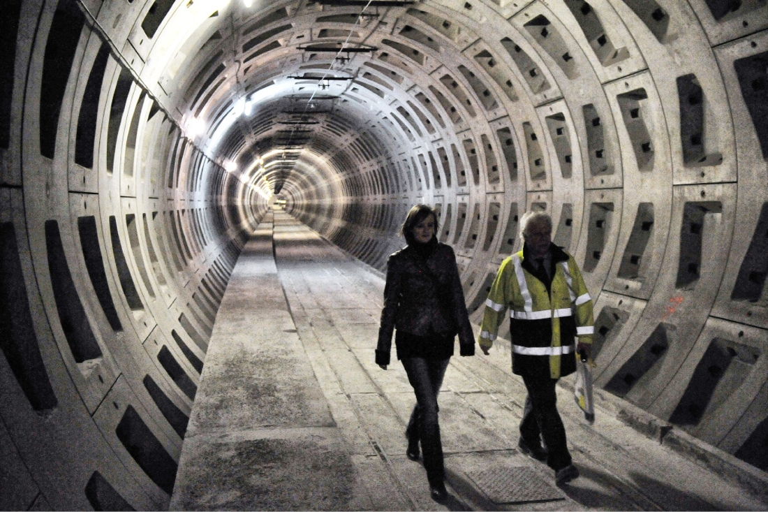 Tram gaat onder de grond en verdwijnt van Turnhoutsebaan (Borgerhout