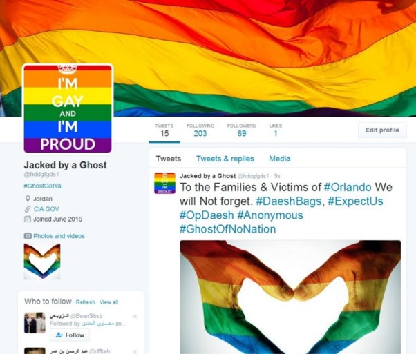 Hackers nemen IS-twitteraccounts in de maling en geven homohaters lik op stuk