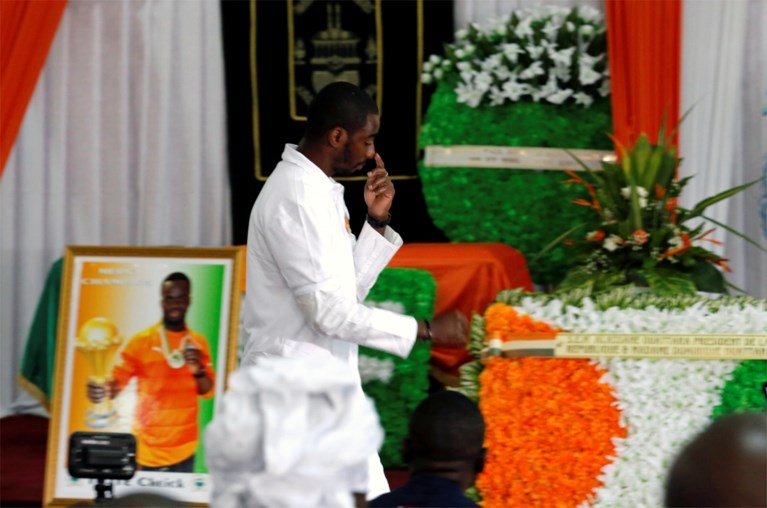 Ivoorkust neemt emotioneel afscheid van Cheick Tioté