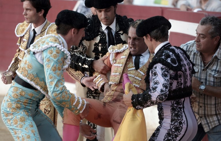 Spaanse matador gedood door stier in Franse arena