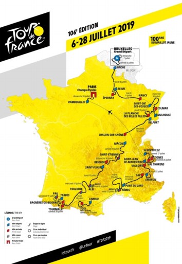 Parcours Tour de France 2019: starten in Brussel, daarna zijn de klimmers aan zet in loodzware editie