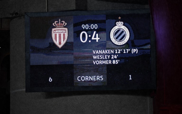 Club Brugge walst over Monaco in Champions League: 0-4 (!)