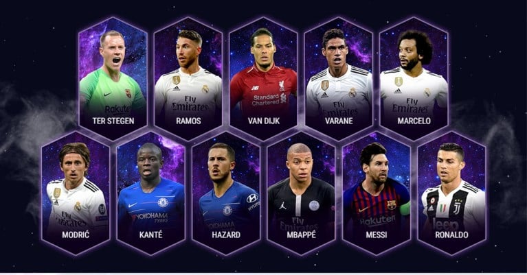 Eden Hazard in Europees team van het Jaar, De Bruyne niet