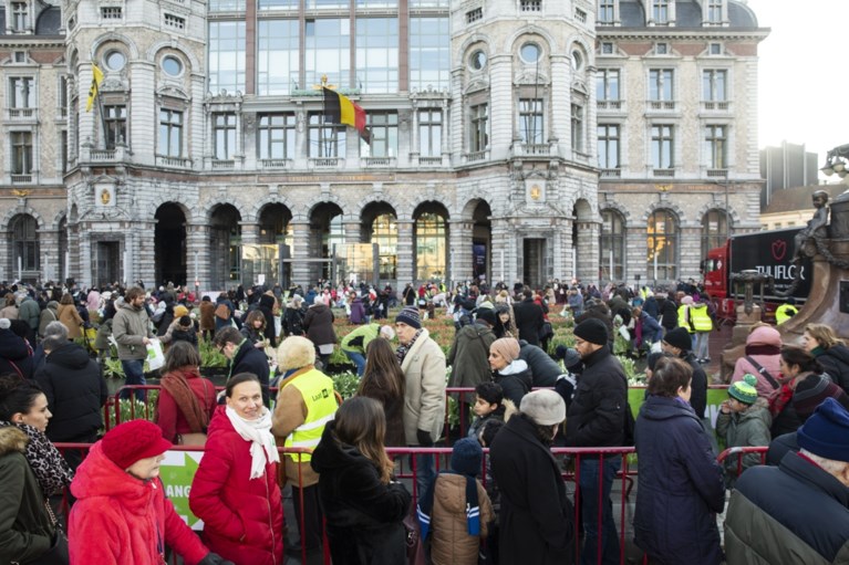 Gratis tulpen-pluktuin op Astridplein lokt veel volk