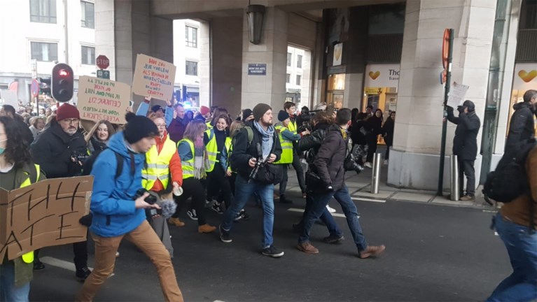 Recordaantal klimaatspijbelaars aanwezig in Brussel: “We blijven komen”