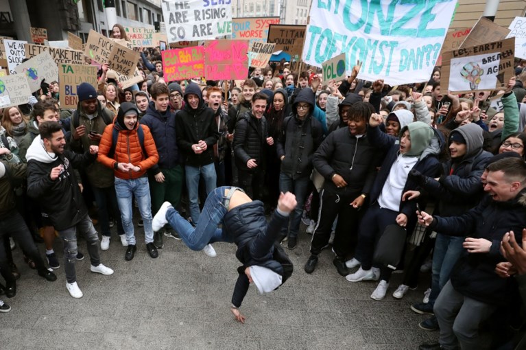 Recordaantal klimaatspijbelaars aanwezig in Brussel: “We blijven komen”