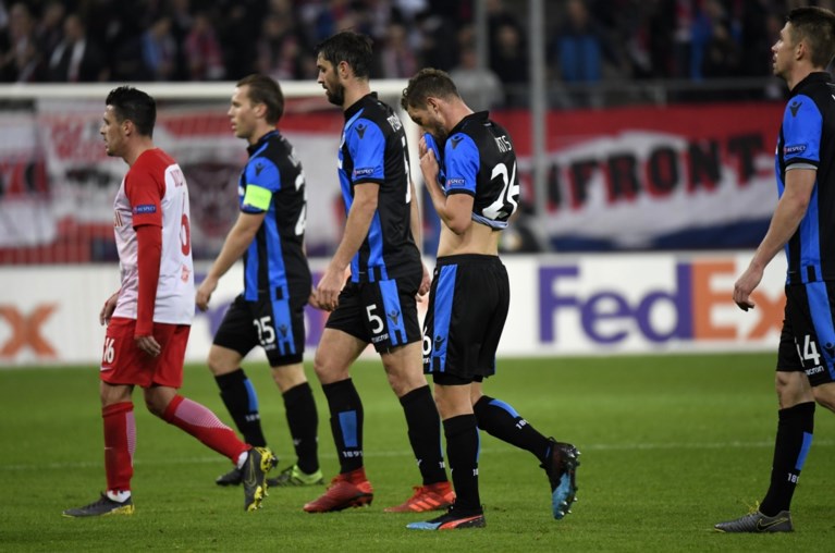Club Brugge bekoopt zwakke eerste helft met Europese uitschakeling