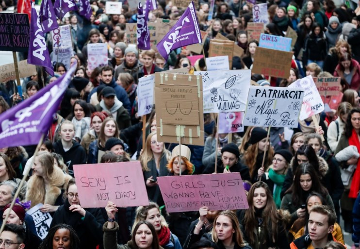 Meer dan 5.000 deelnemers voor vrouwenmars in Brussel: “Mijn lichaam, mijn keuze, mijn vrijheid”