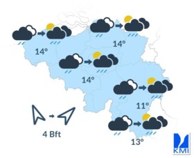 KMI voorspelt onstuimige woensdag met onweer, regen en rukwinden