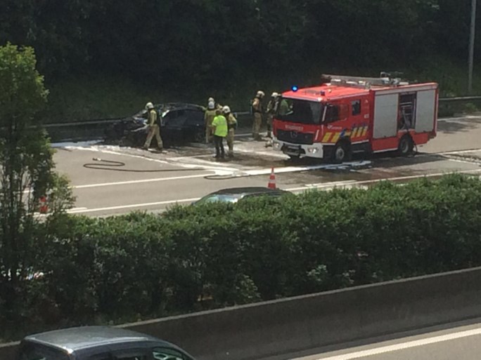 Brandende wagen zorgt voor hinder op Antwerpse Ring