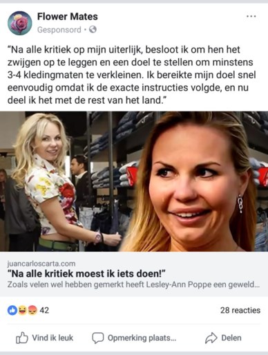 Lesley-Ann Poppe slachtoffer van oplichters: “Opgelet als je dit leest over mij, het is een totale leugen”