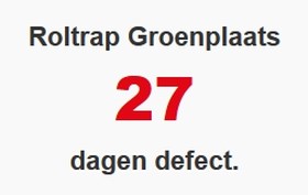 Het wereldrecord ‘langstdurend defect aan een roltrap in hartje stad’ staat op 27 dagen… and counting