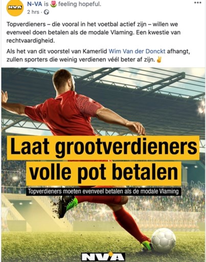 Politieke partijen sluiten Twitter-deal: nieuwe regeling over fiscale en RSZ-voordelen in de sport