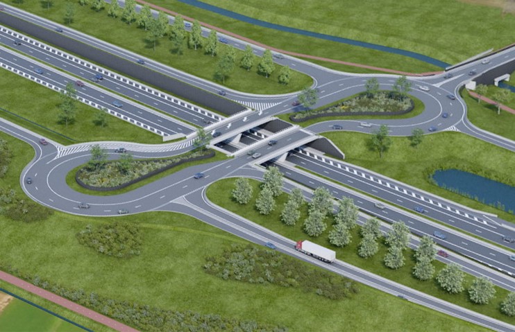 Kijk, een hondenbeen! Nieuw op- en afrittencomplex aan E34 rijst stilaan uit de grond