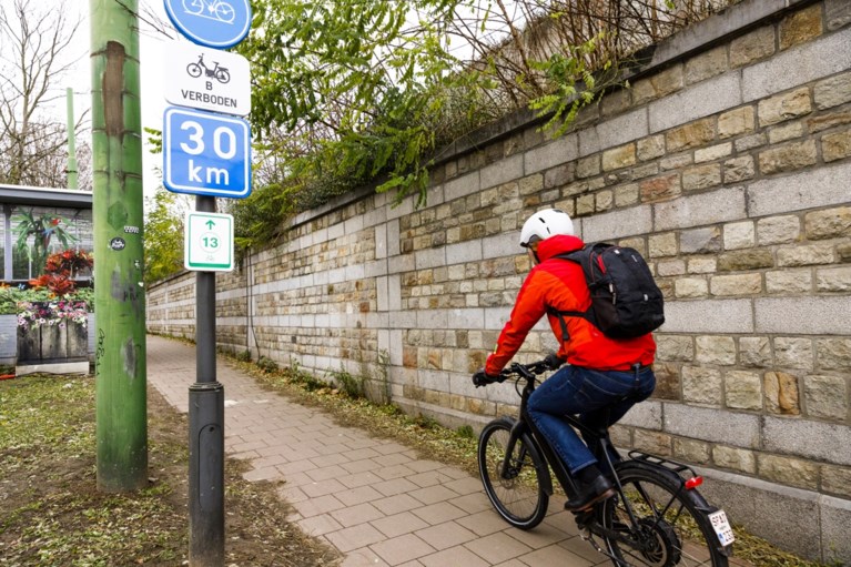 Stad wijst (elektrische) fietsers op maximumsnelheid
