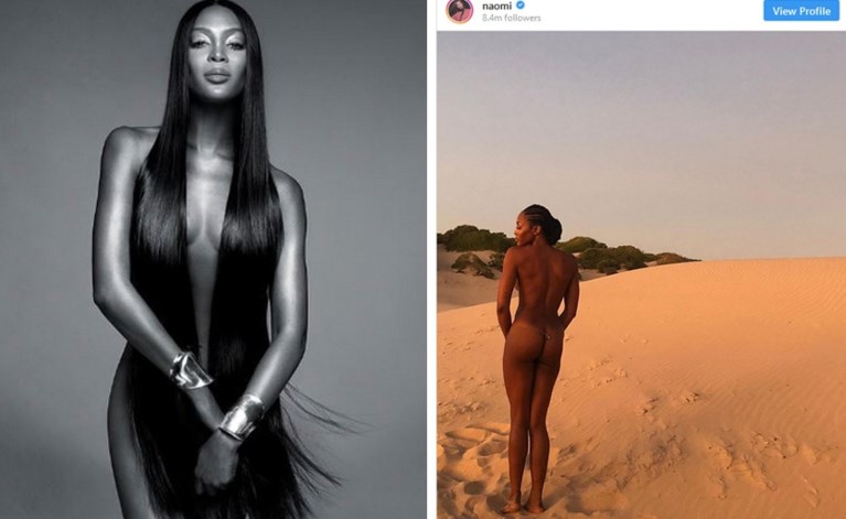 Naomi Campbell gaat naakt voor Vivienne Westwood