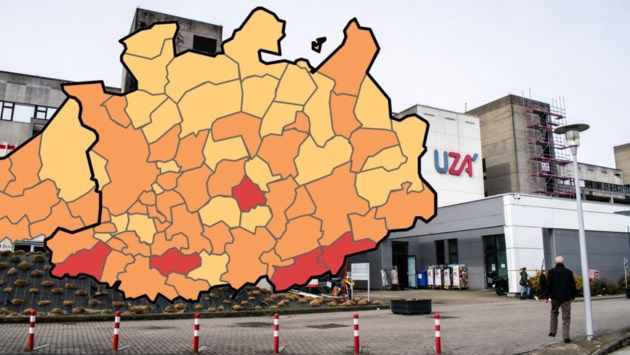 KAART. Bekijk hoe zwaar de Antwerpse gemeenten getroffen zijn door het coronavirus