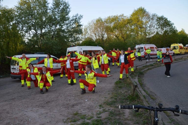 Hulpverleners geven eerbetoon aan helden AZ Sint-Jozef