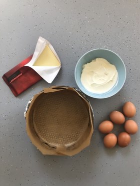Cheesecake met drie ingrediënten