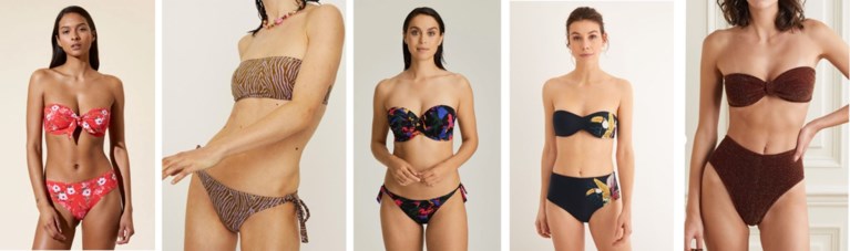 Zonnen of aperitieven je tuin: met deze bikini’s waan je je in het paradijs