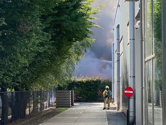 Grote brand op bedrijventerrein in Wijnegem is onder controle: één lichtgewonde