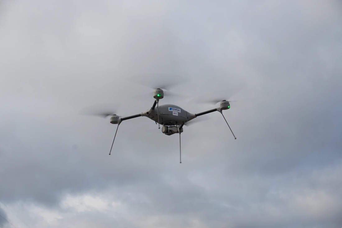 Drones carry out checks over the port of Antwerp (Antwerp)