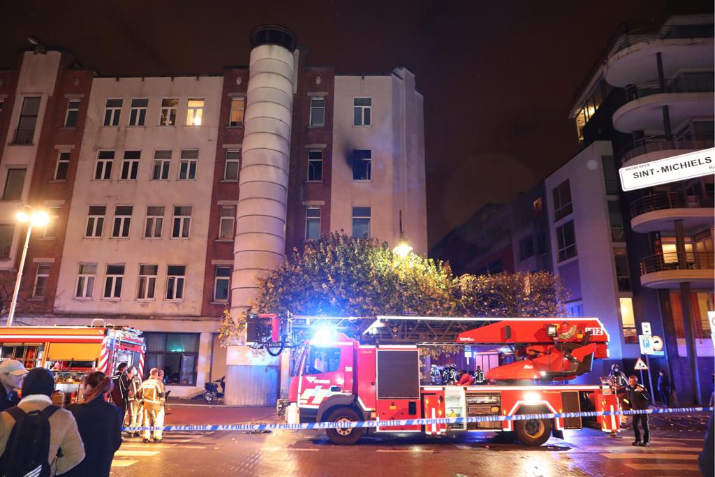 Kitchen fire in apartment at Sint-Michielskaai (Antwerp)