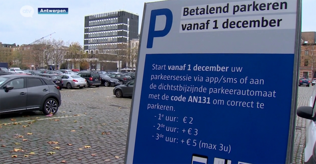 Almost done with free parking on Zuiderdokken and Kaaien (Antwerp)