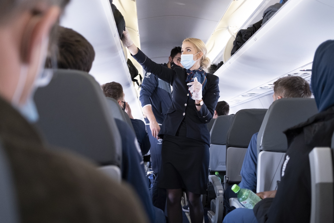 “Low corona risk on the plane,” says new research,…