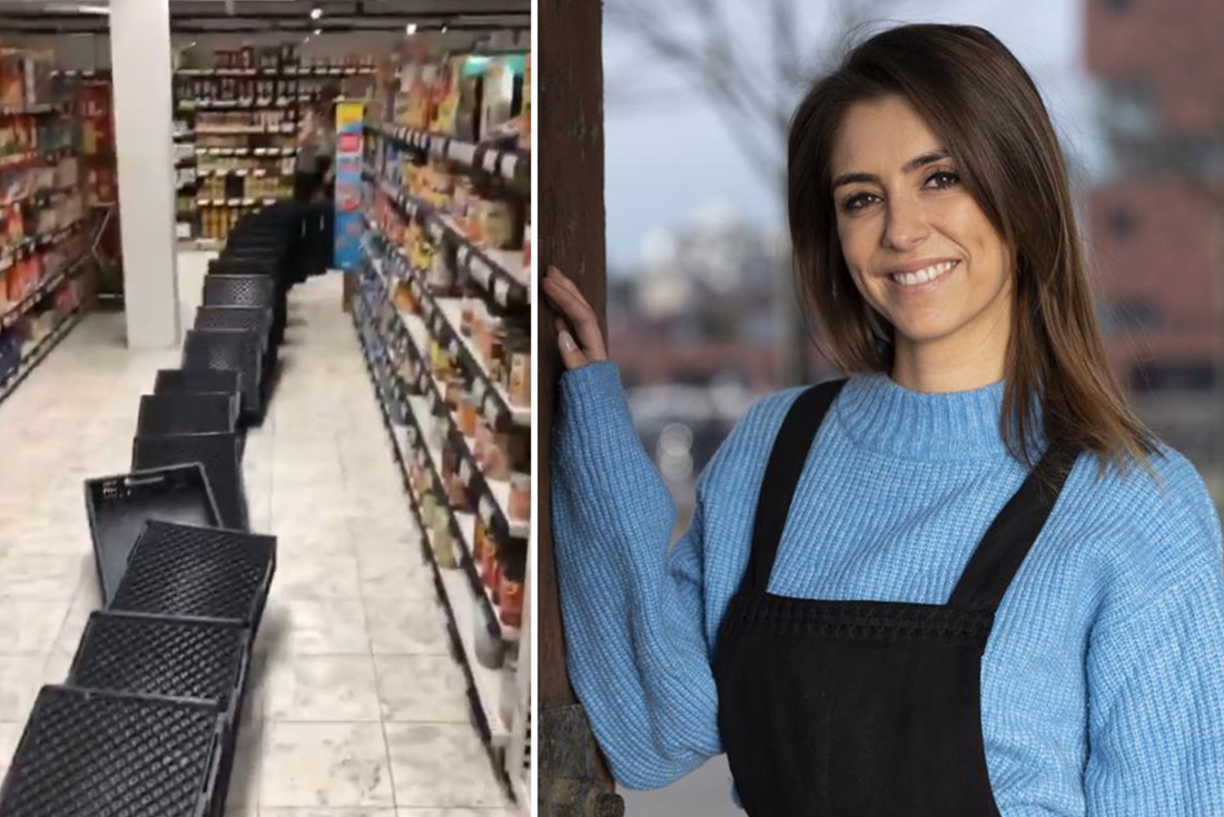 Zo gaat het er na de uren aan toe in de Delhaize van Kim Van Oncen: “Boog kan niet altijd gespannen staan”