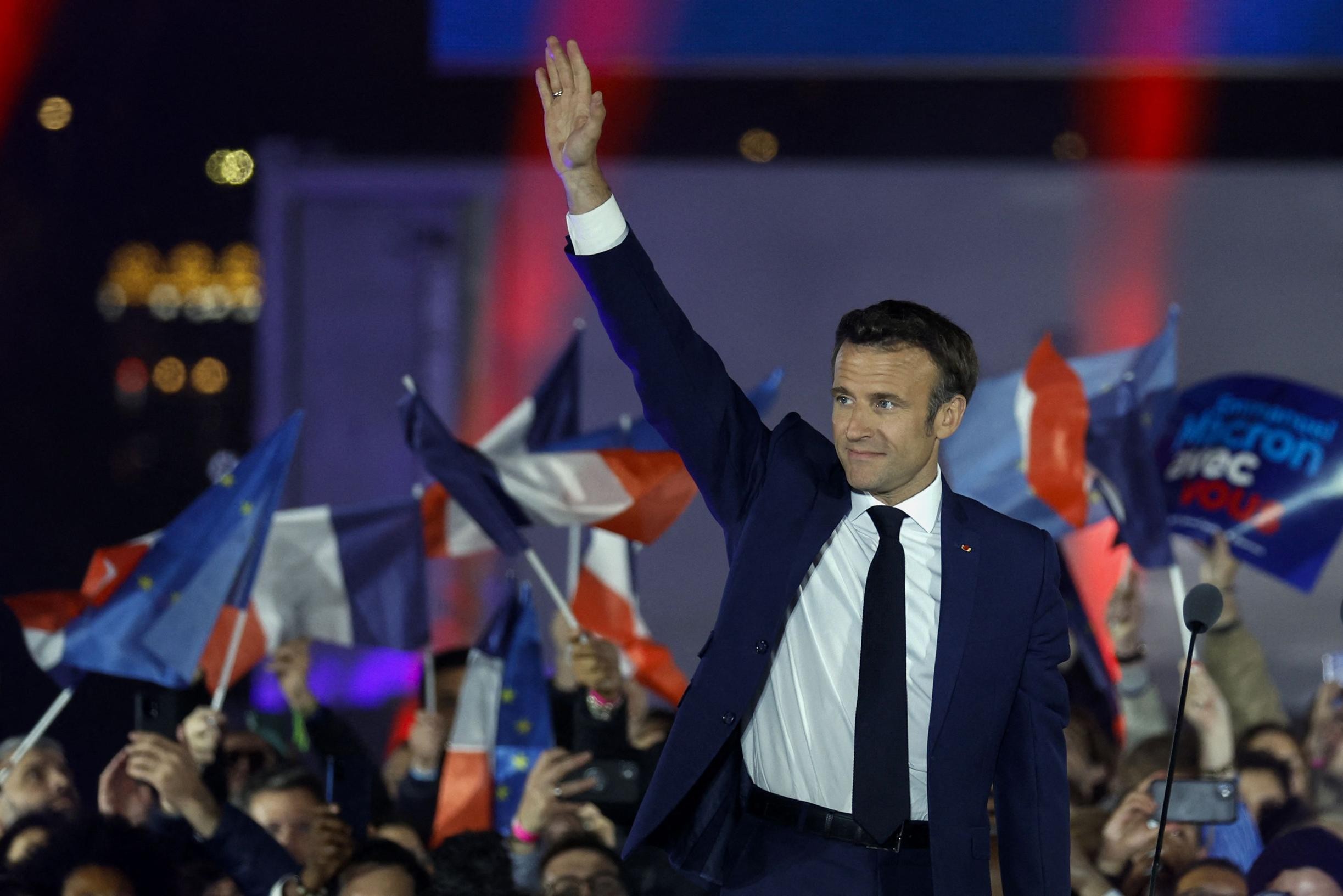 President Macron Toont Zich Vol Vertrouwen In Overwinningsspeech: “Ik ...