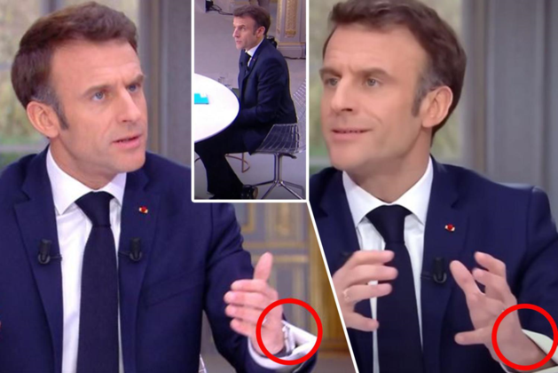 Il presidente francese Macron si toglie improvvisamente il suo orologio di lusso durante un’intervista, e questo è ciò che gli procura molte critiche