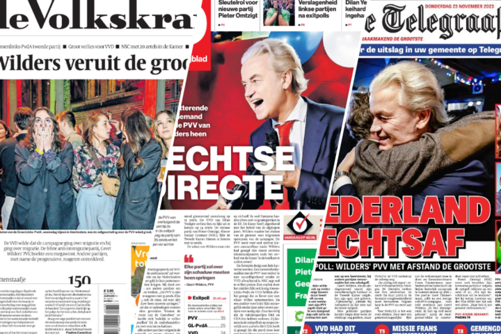 Nederlandse kranten spreken van “monsterzege” en “overrompelende” winnaar PVV