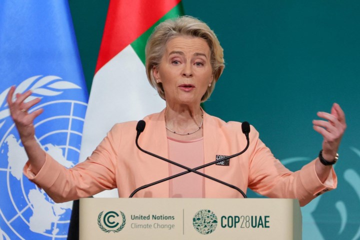 Ursula Von der Leyen roept op tot wereldwijde koolstoftaks tijdens klimaattop