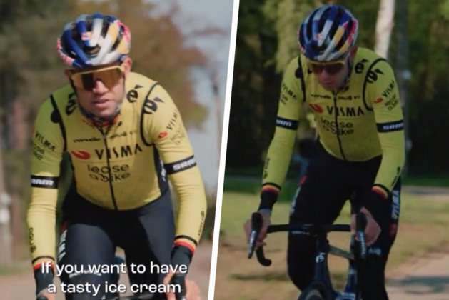 VIDEO.  Wout van Aert trains outside again on a gravel bike: “Almost professional again”