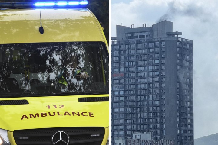 Brand in bekende woontoren in Luik: aantal bewoners nog altijd vast, hulpdiensten massaal ter plaatse