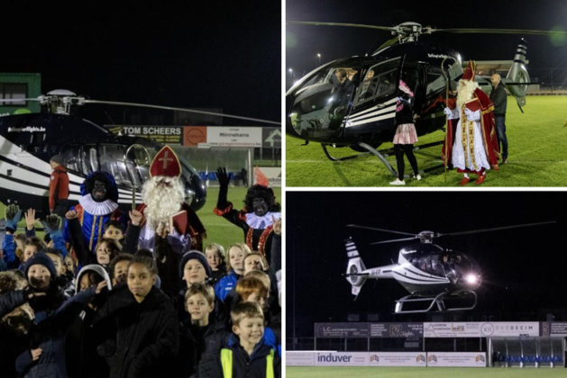 IN BEELD. Sinterklaas landt met helikopter bij K.F.C. Nijlen: "Onvergetelijke ervaring"