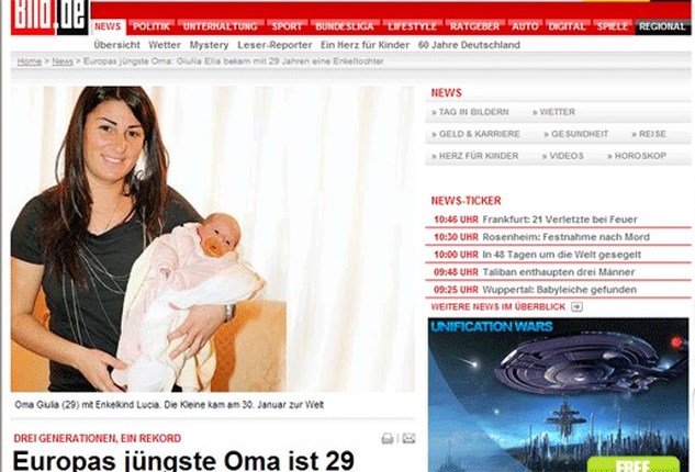 Oma welt der jüngste die Jüngste oma